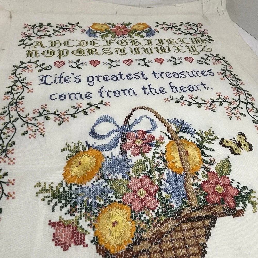 Dimensions Embroidery Cross Stitch 1988 Alphabet Floral Greatest Treasure READ